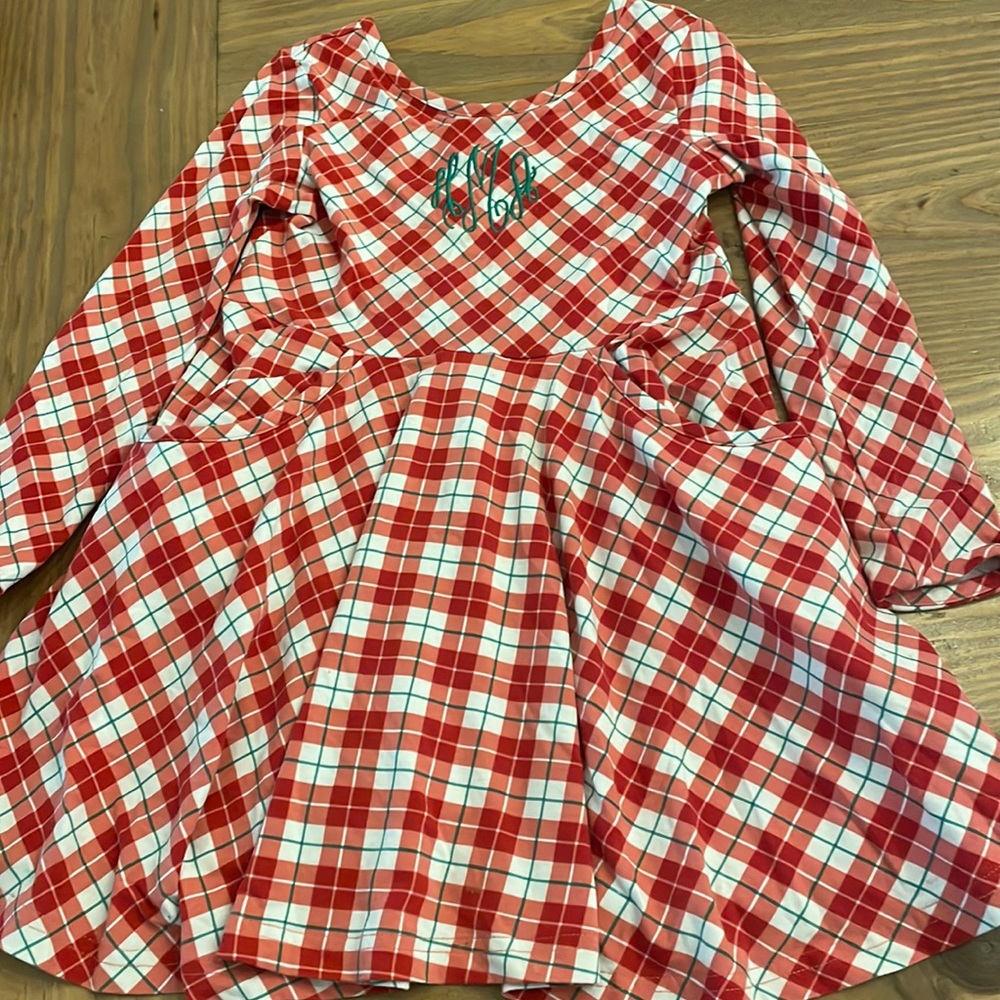 Shrimp and grits kids dress, size S (4-5T) HMA monogram!